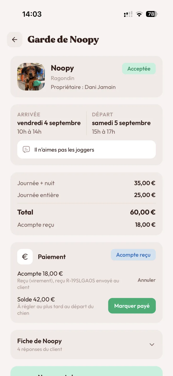 Acompte et facture